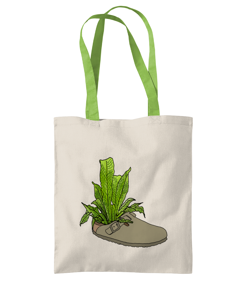 Suede Mule Bootanical Tote Bag