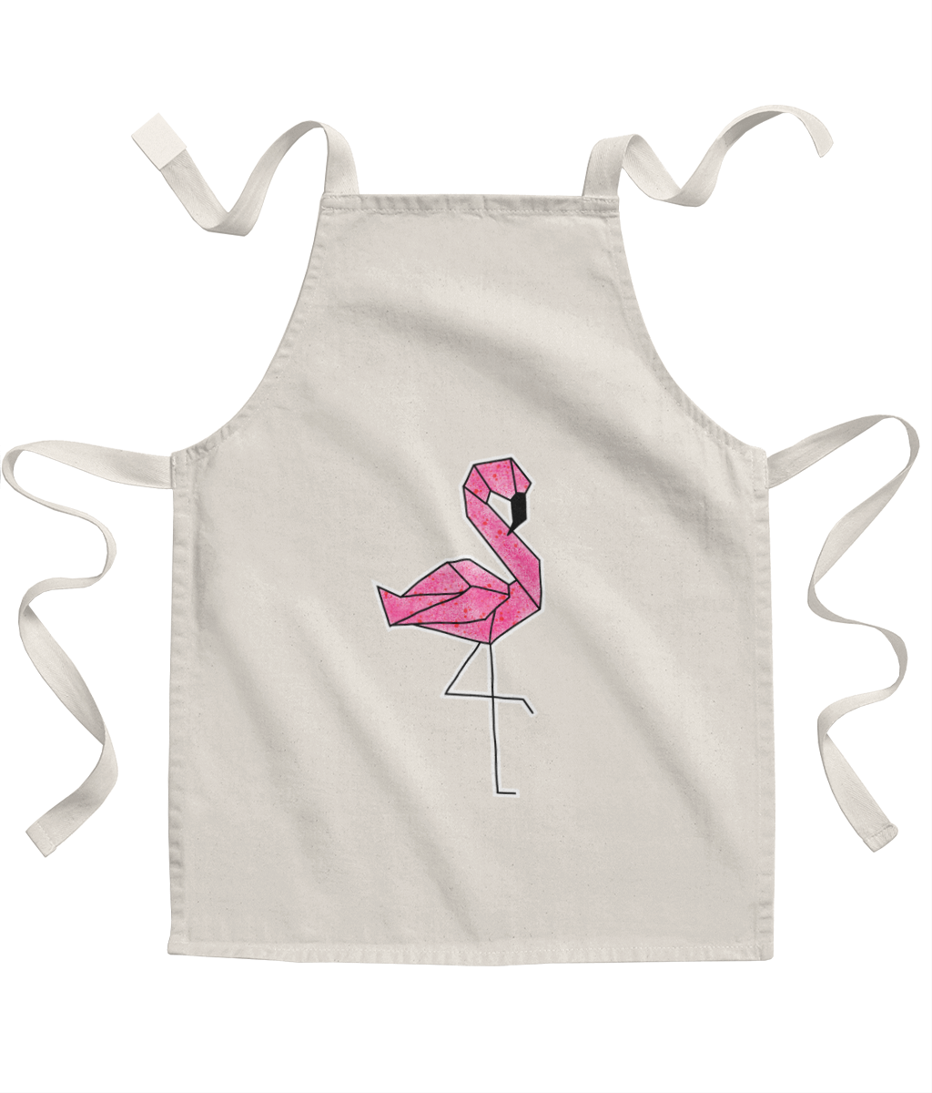 Origami Flamingo Childs Apron