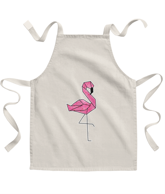 Origami Flamingo Childs Apron