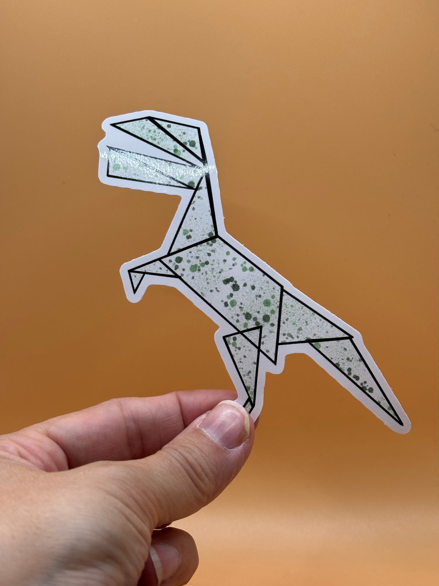 Origami Dinosaur Sticker