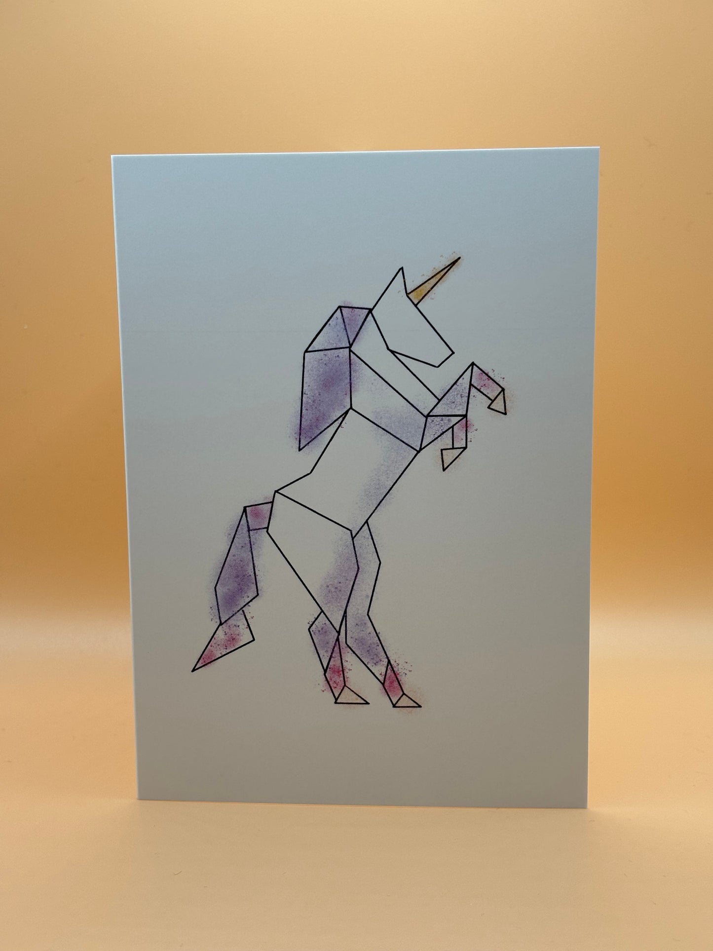 Origami Unicorn Card