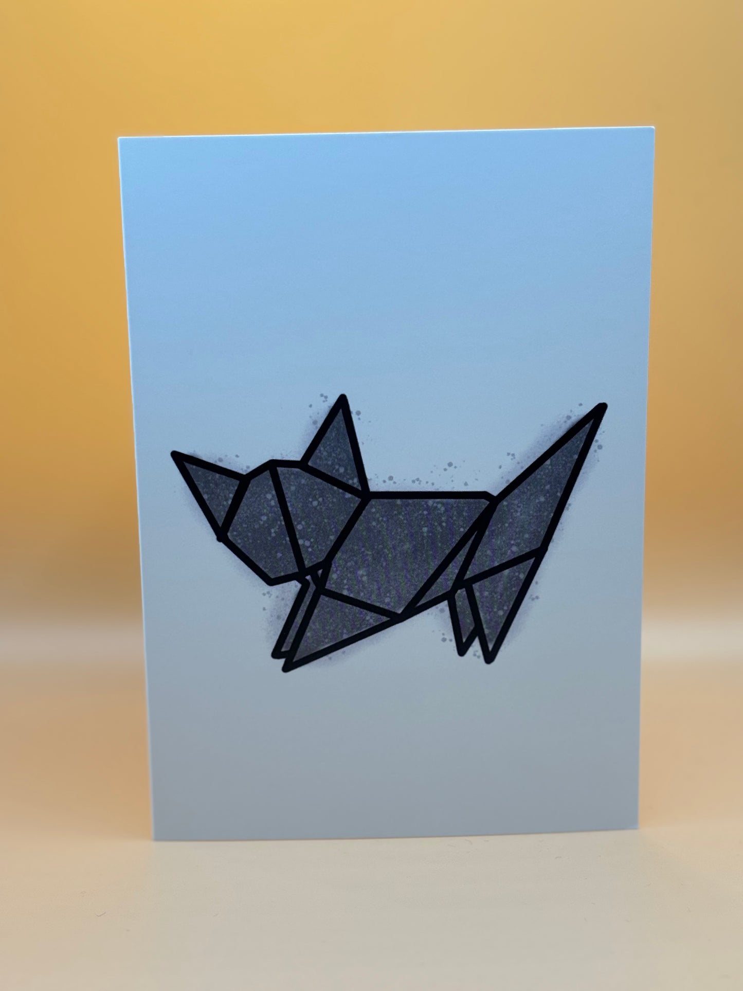 Origami Cat Greeting Card