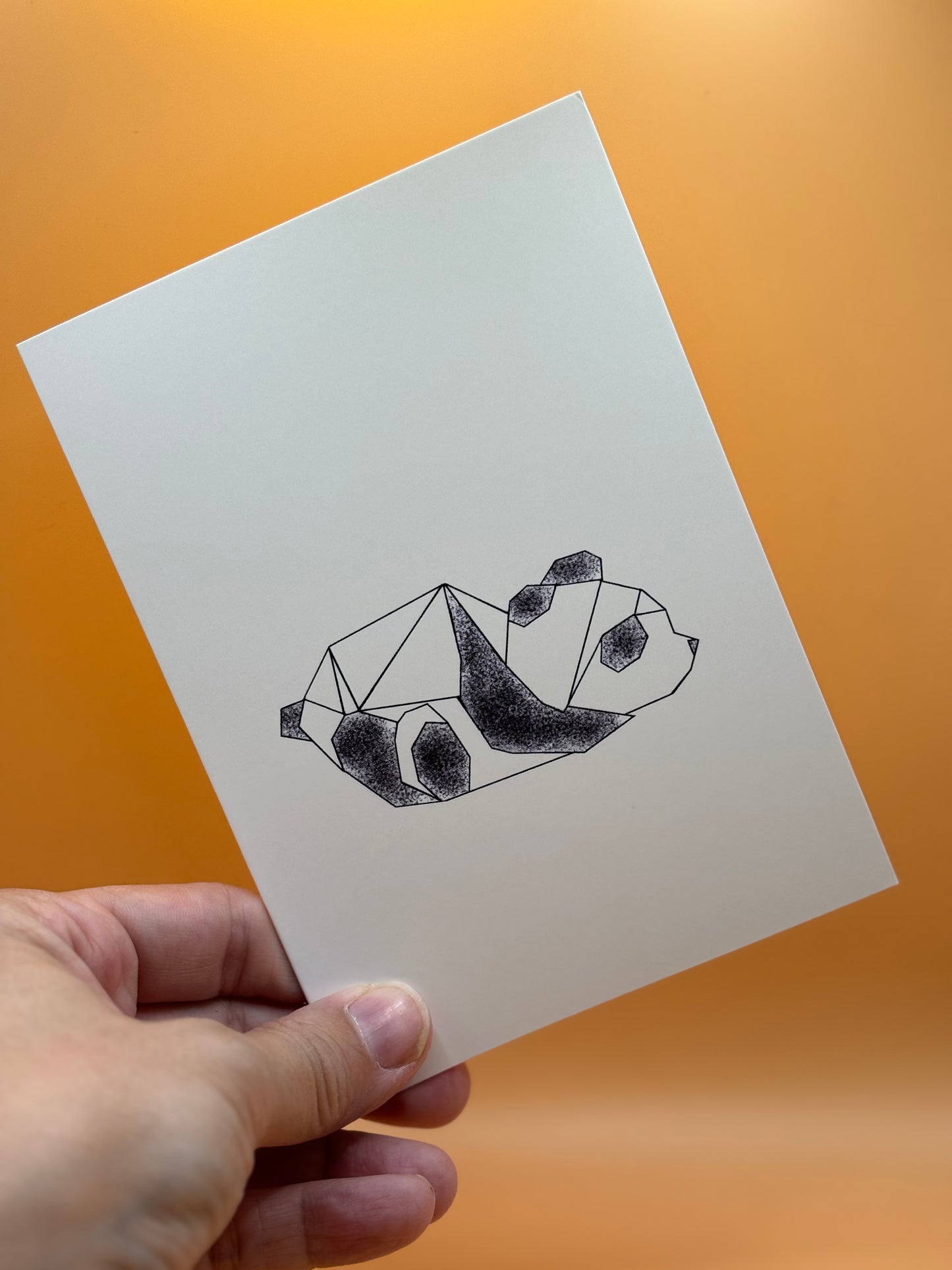 Origami Panda Greeting Card