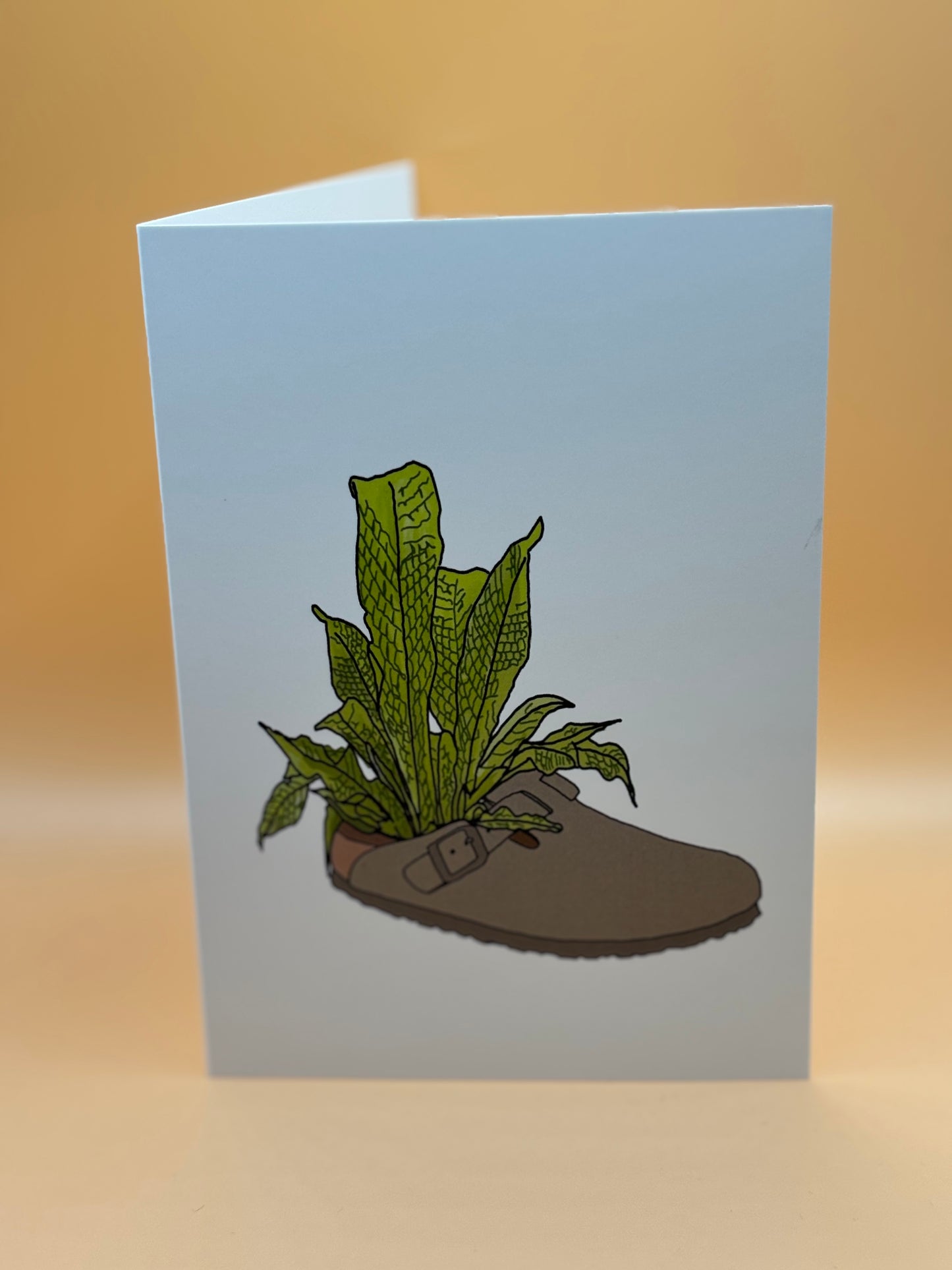 Suede Mule Bootanical Card