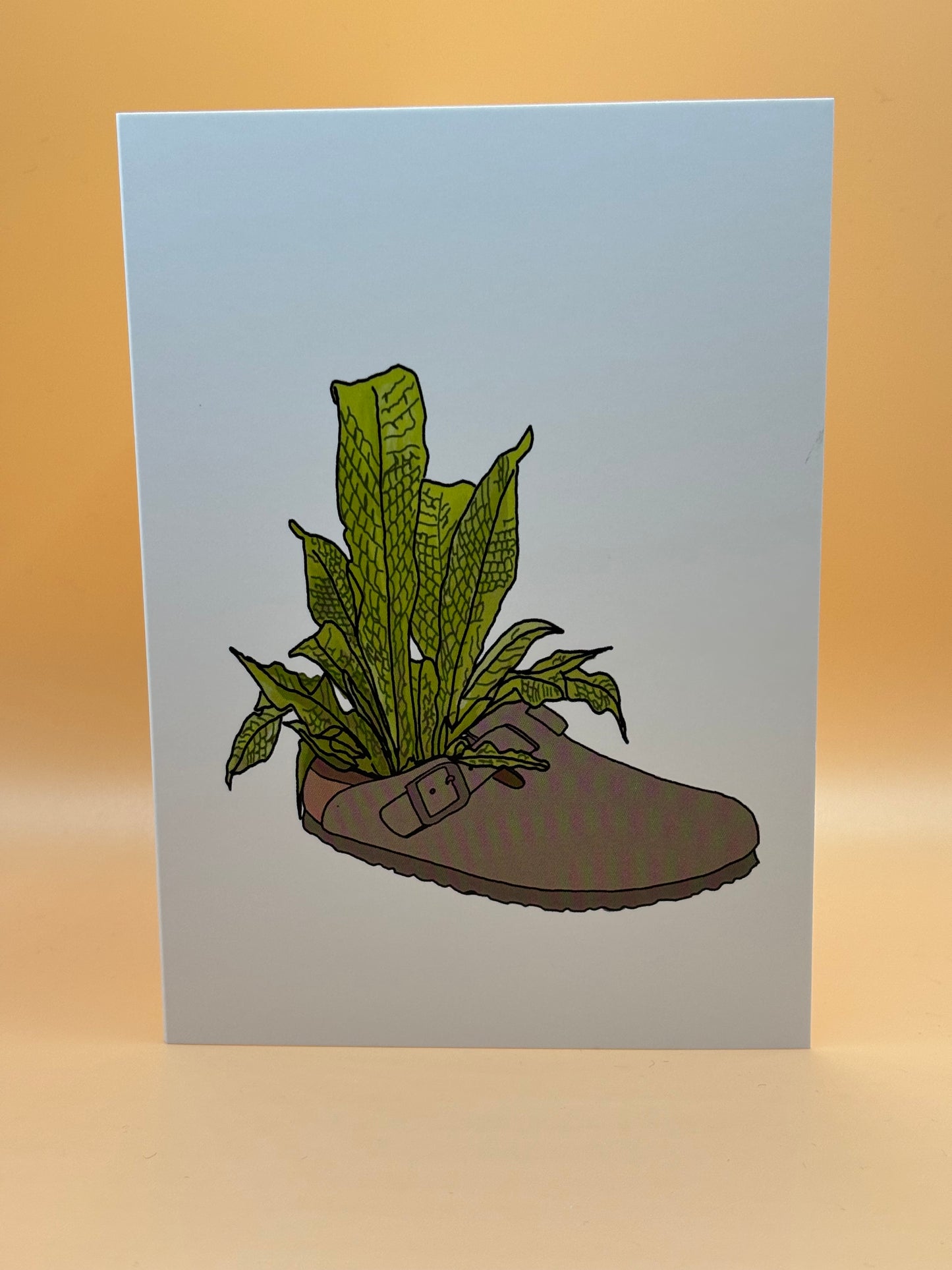 Suede Mule Bootanical Card