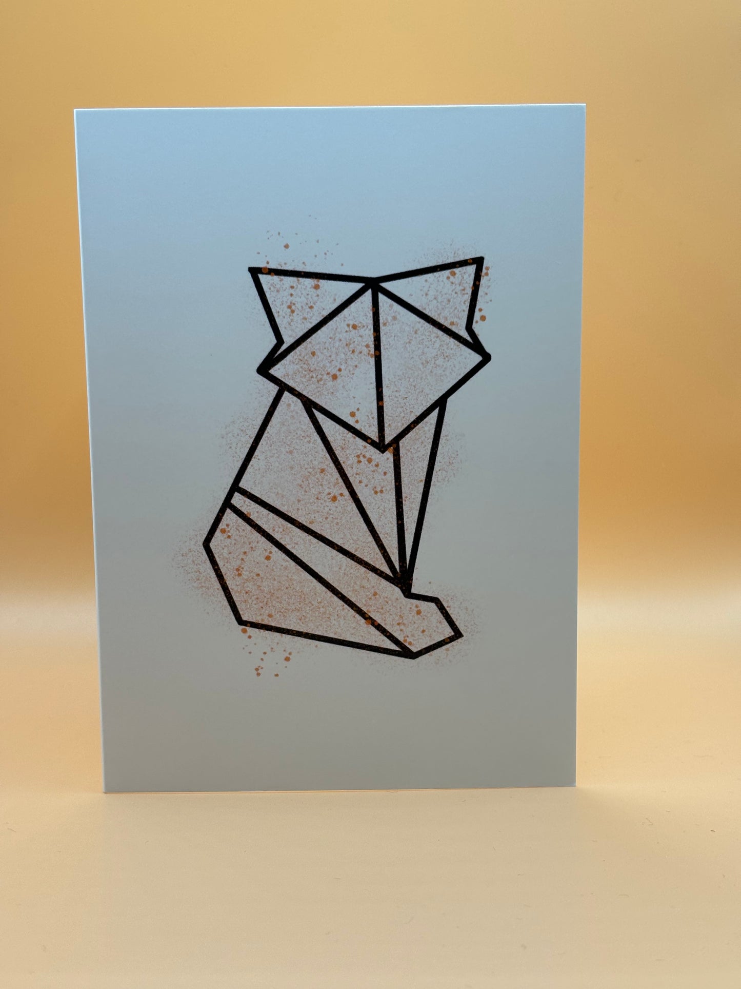 Origami Fox Greeting Card