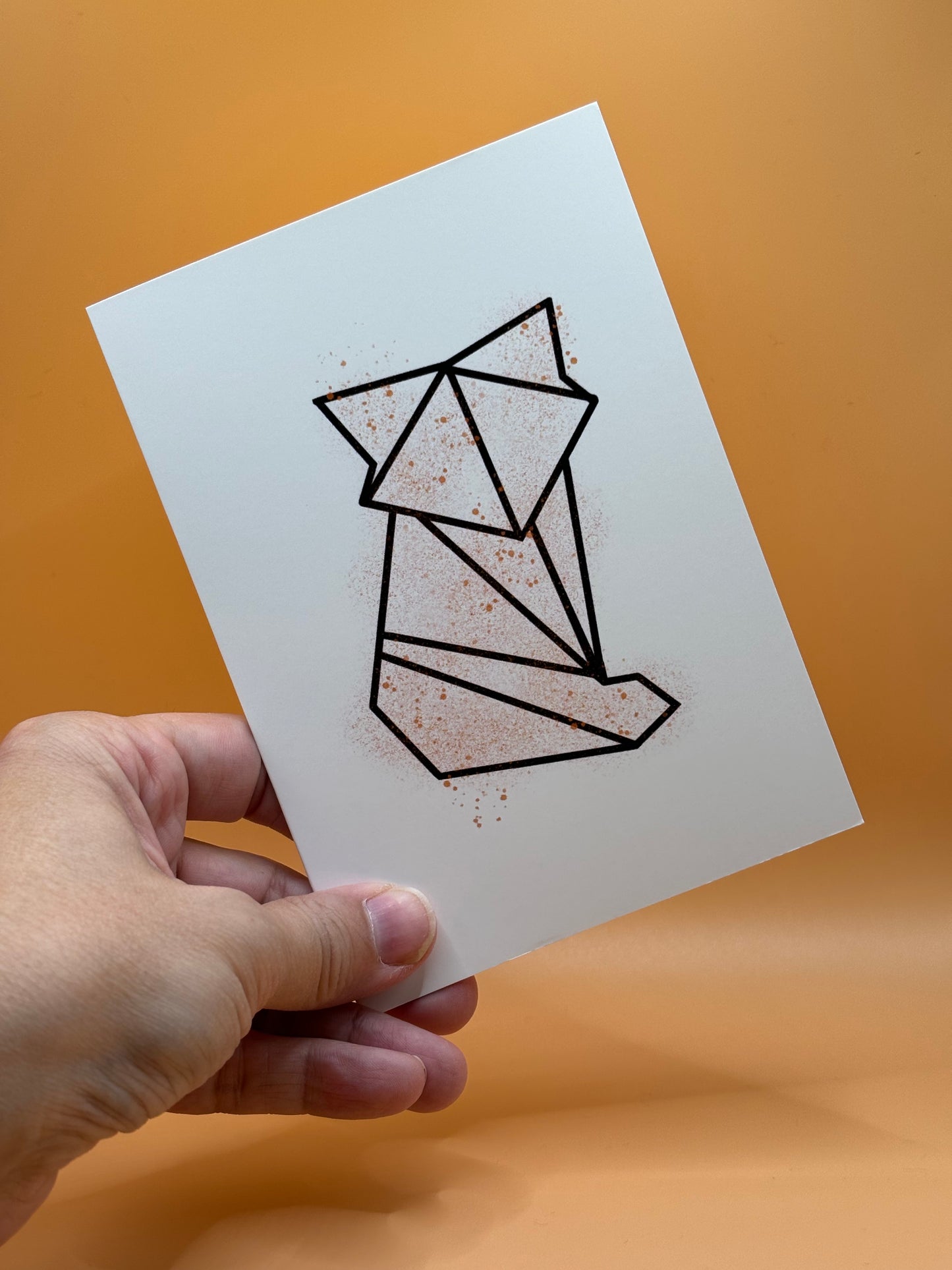 Origami Fox Greeting Card