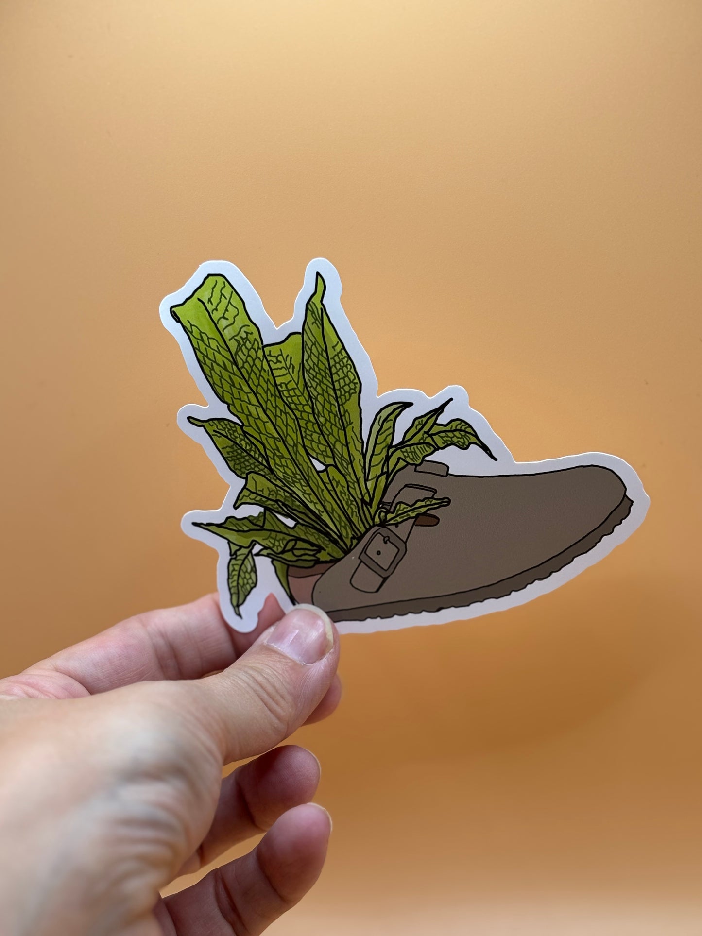 Suede Mule Bootanical Sticker