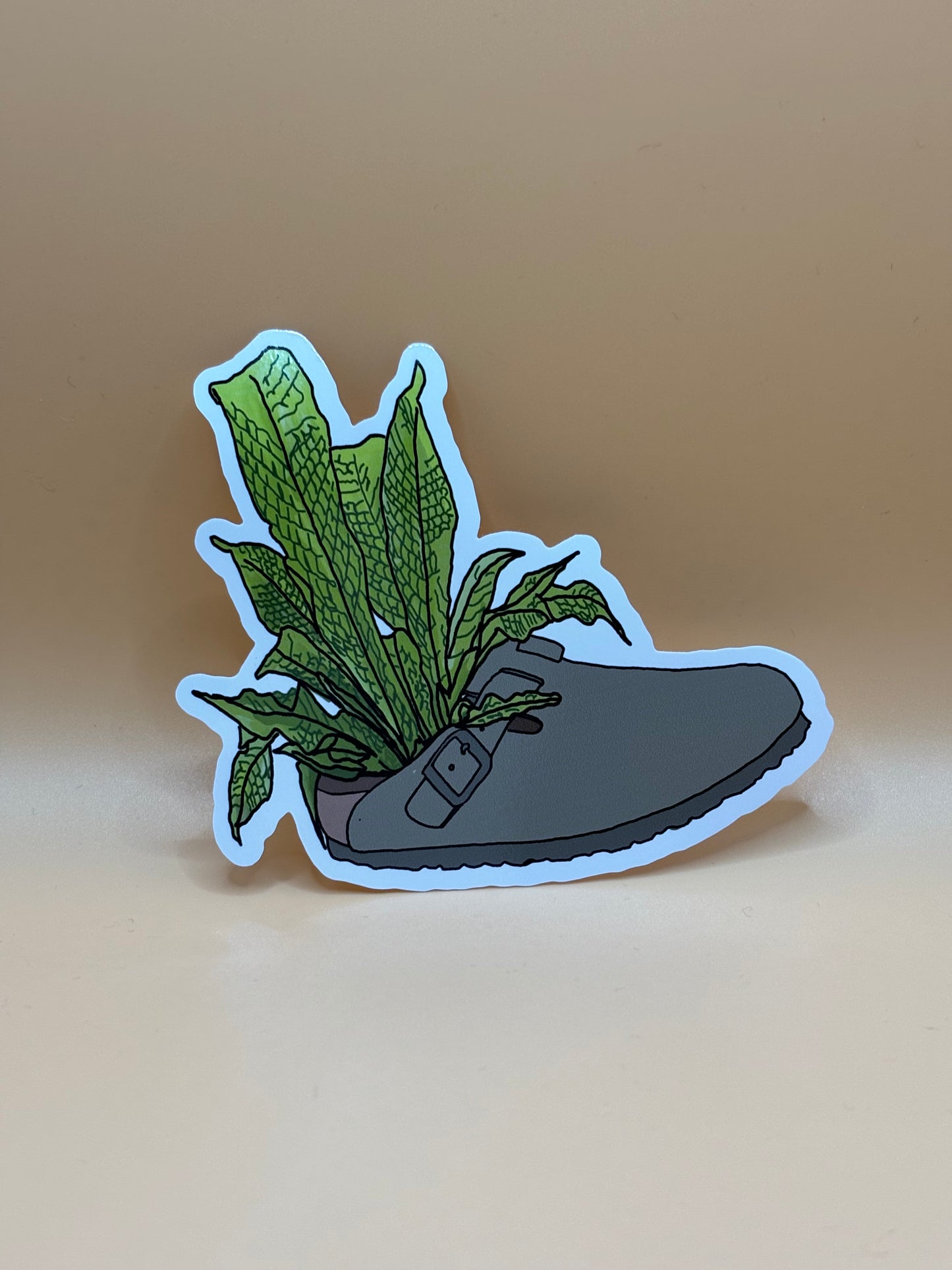 Suede Mule Bootanical Sticker