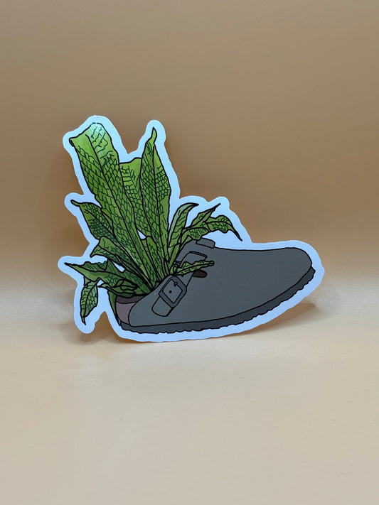 Suede Mule Bootanical Sticker