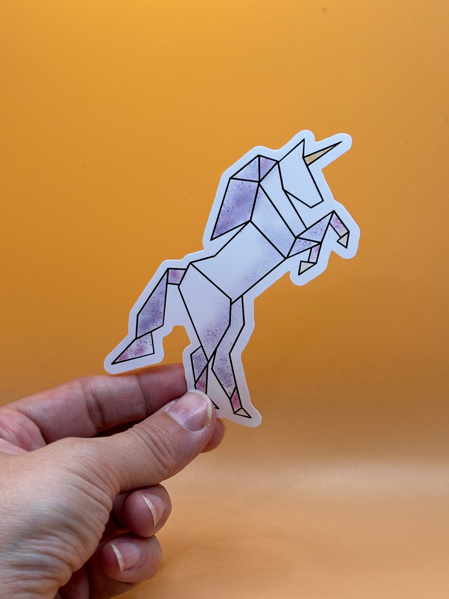 Origami Unicorn Sticker