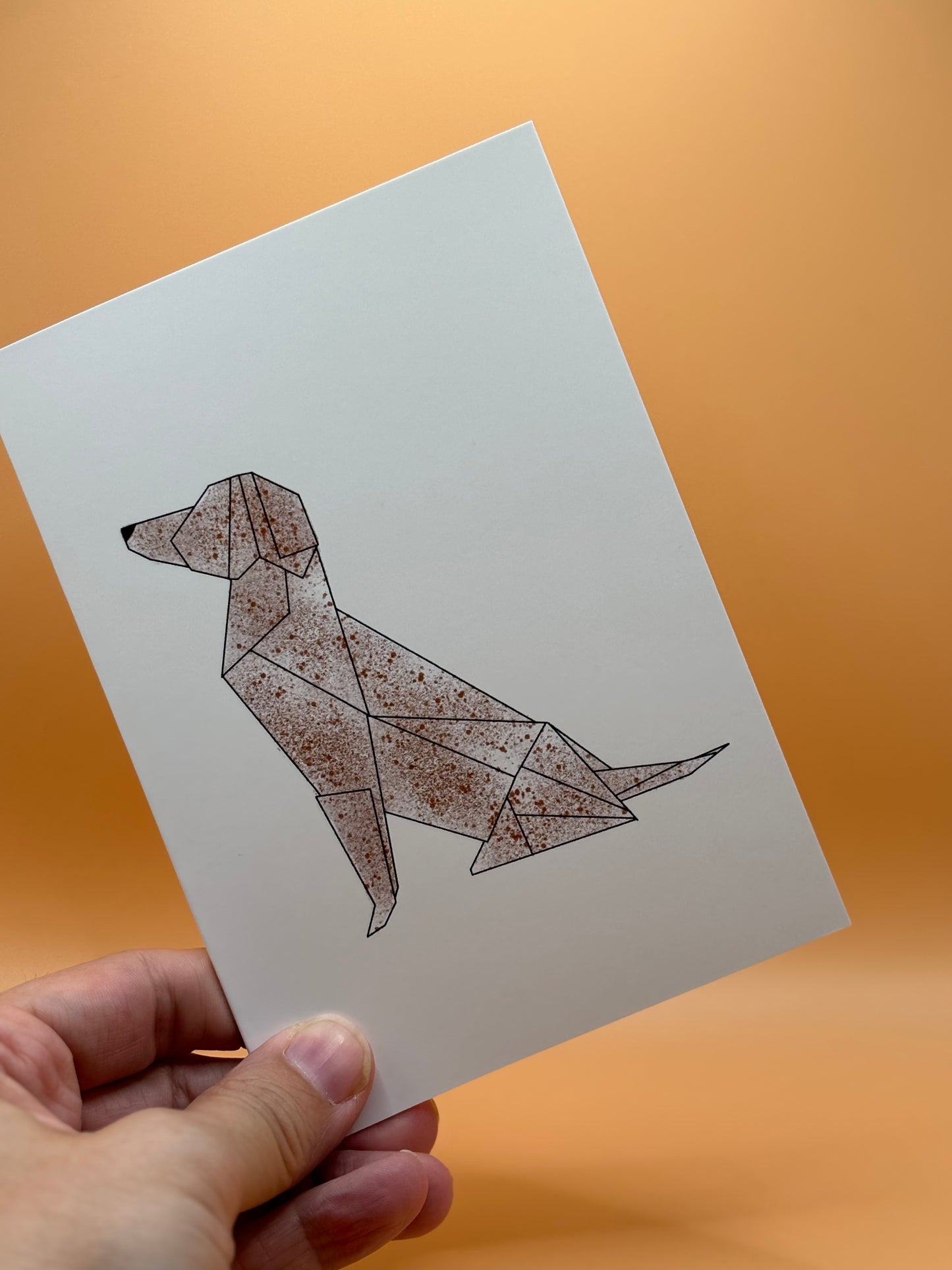 Origami Dog Greeting Card