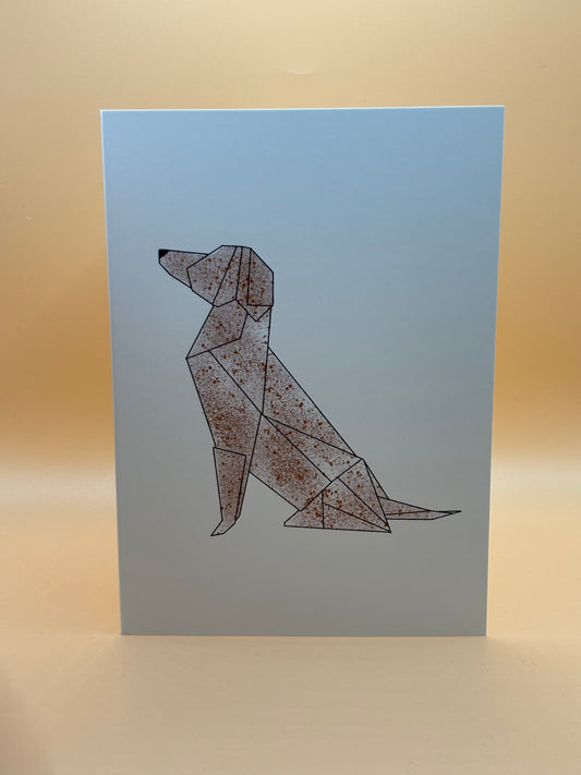 Origami Dog Greeting Card