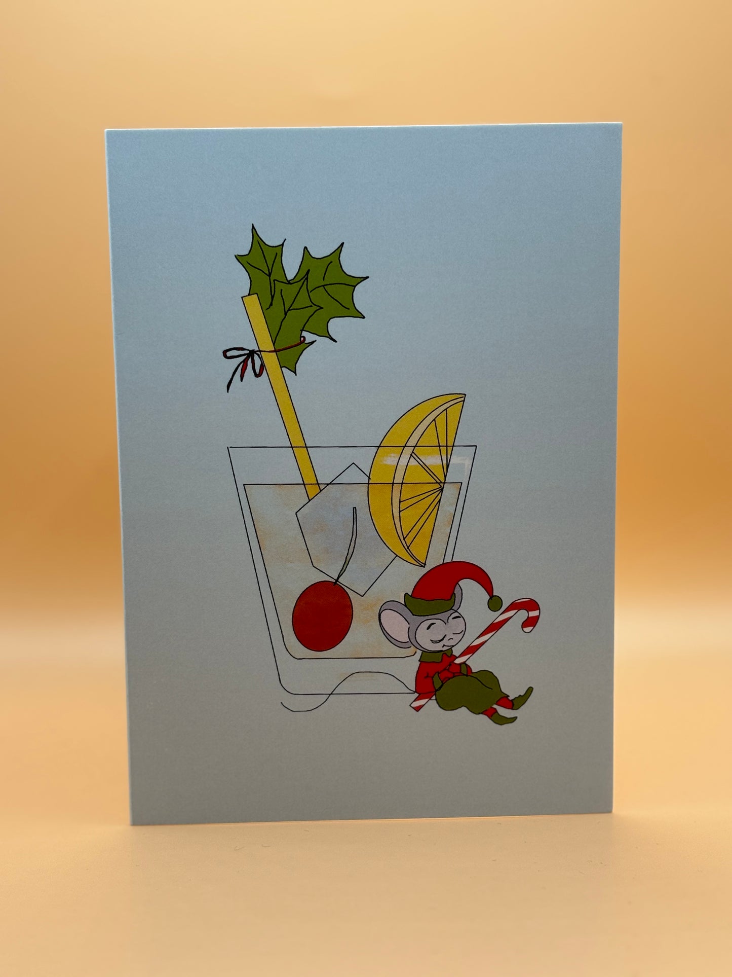 Drunk Mouse Christmas Card