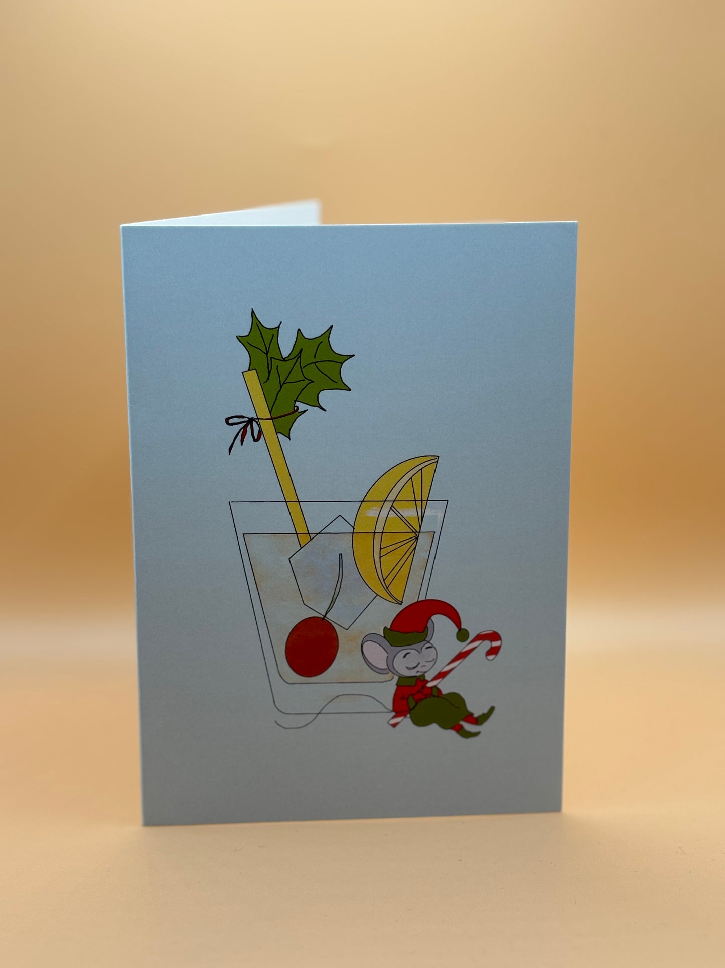 Drunk Mouse Christmas Card