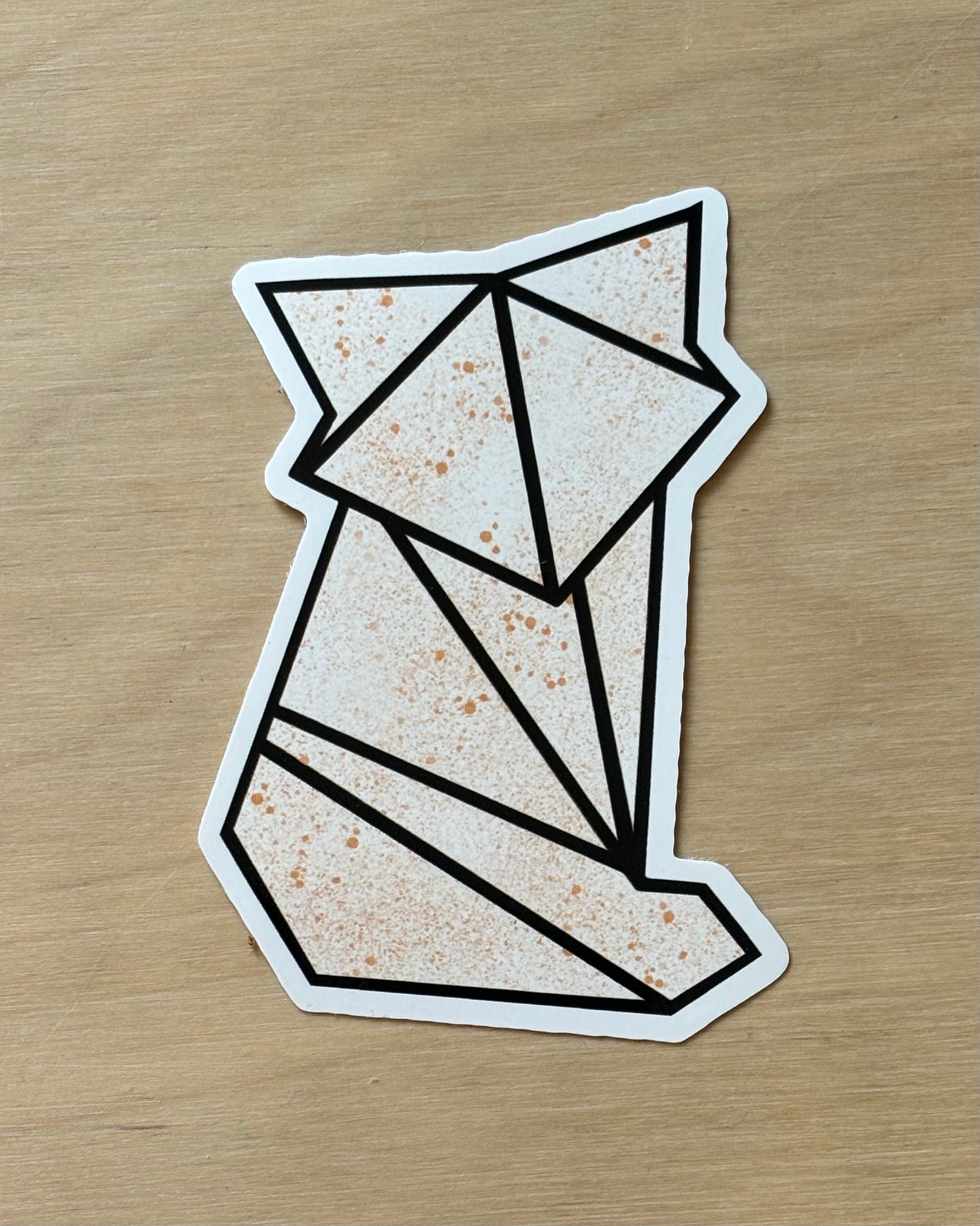 Origami Fox Sticker