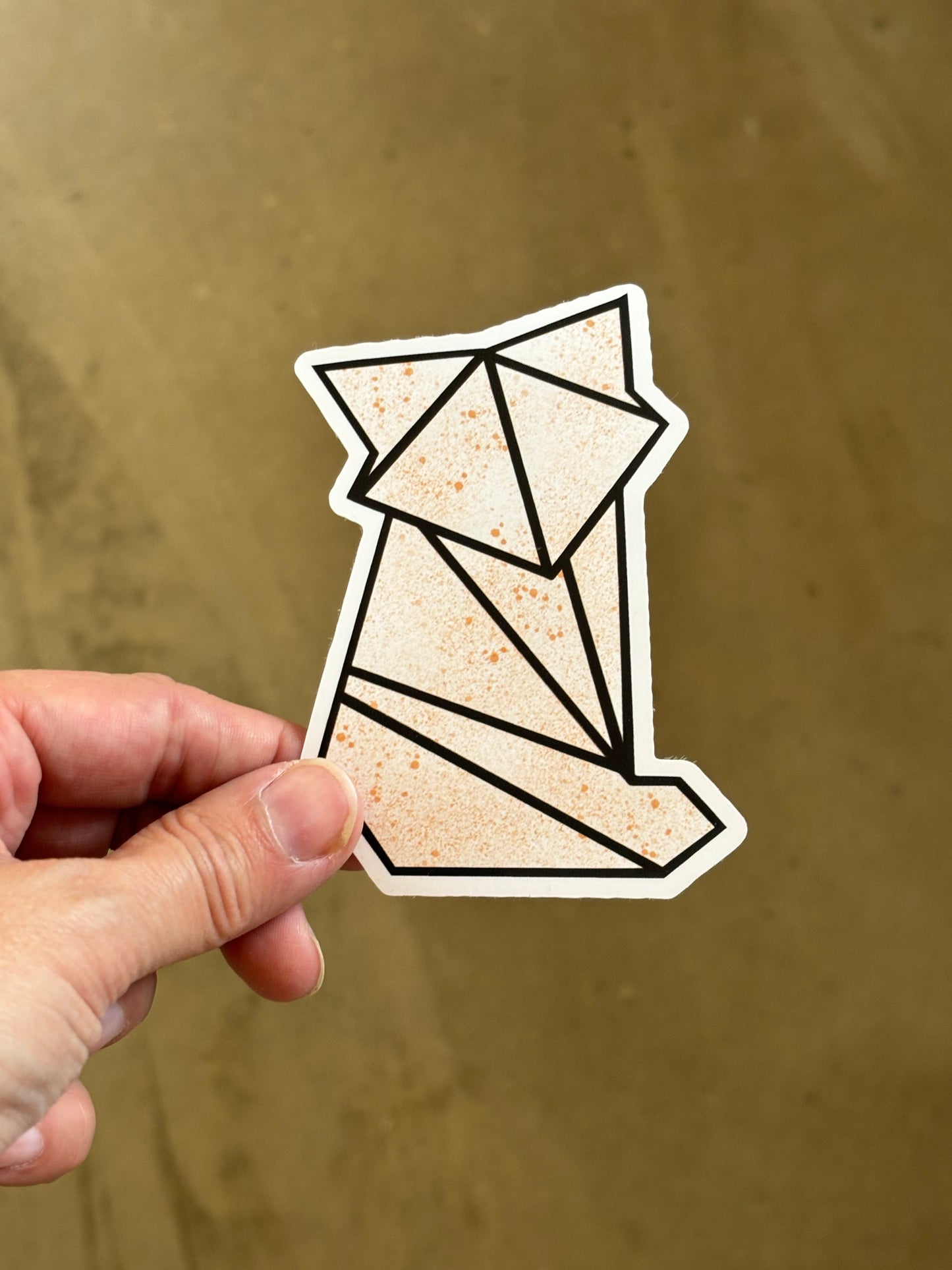 Origami Fox Sticker