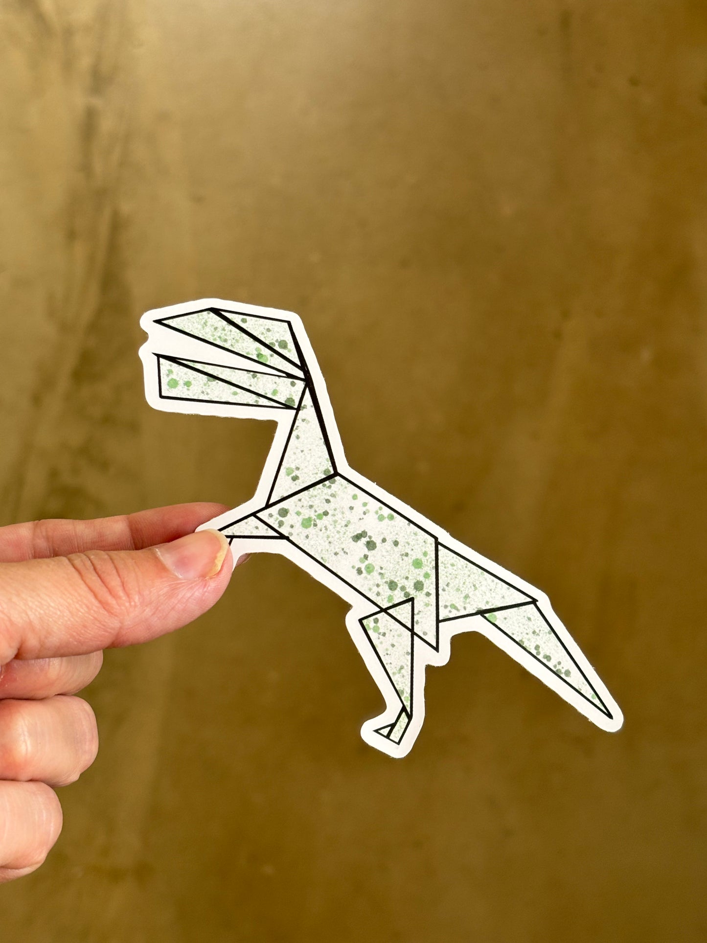 Origami Dinosaur Sticker