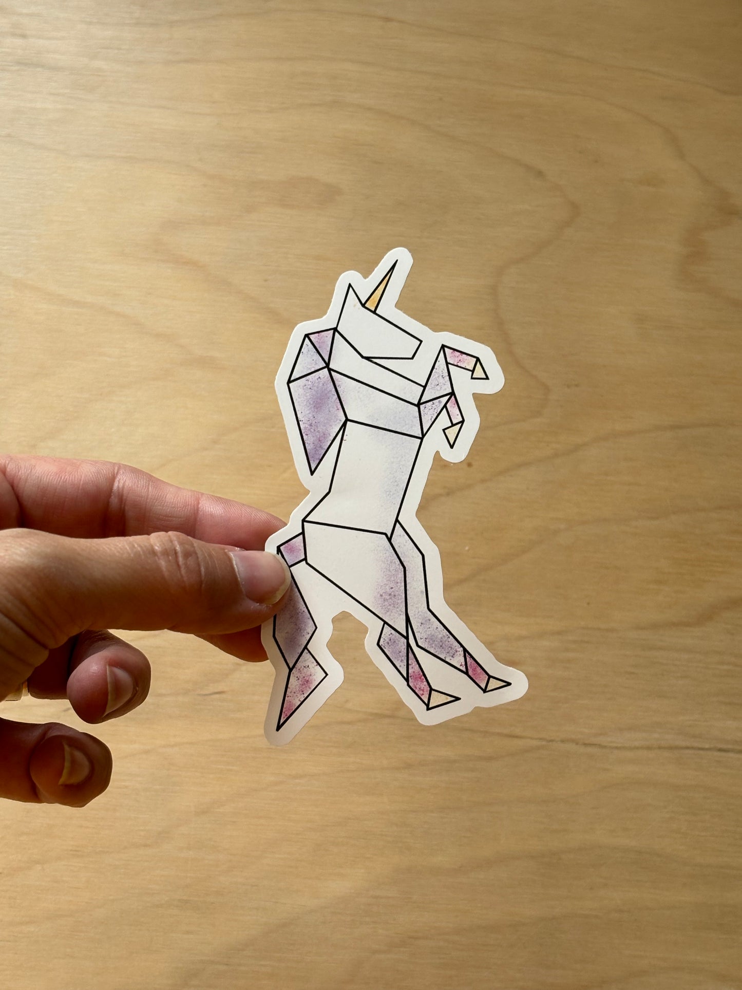 Origami Unicorn Sticker