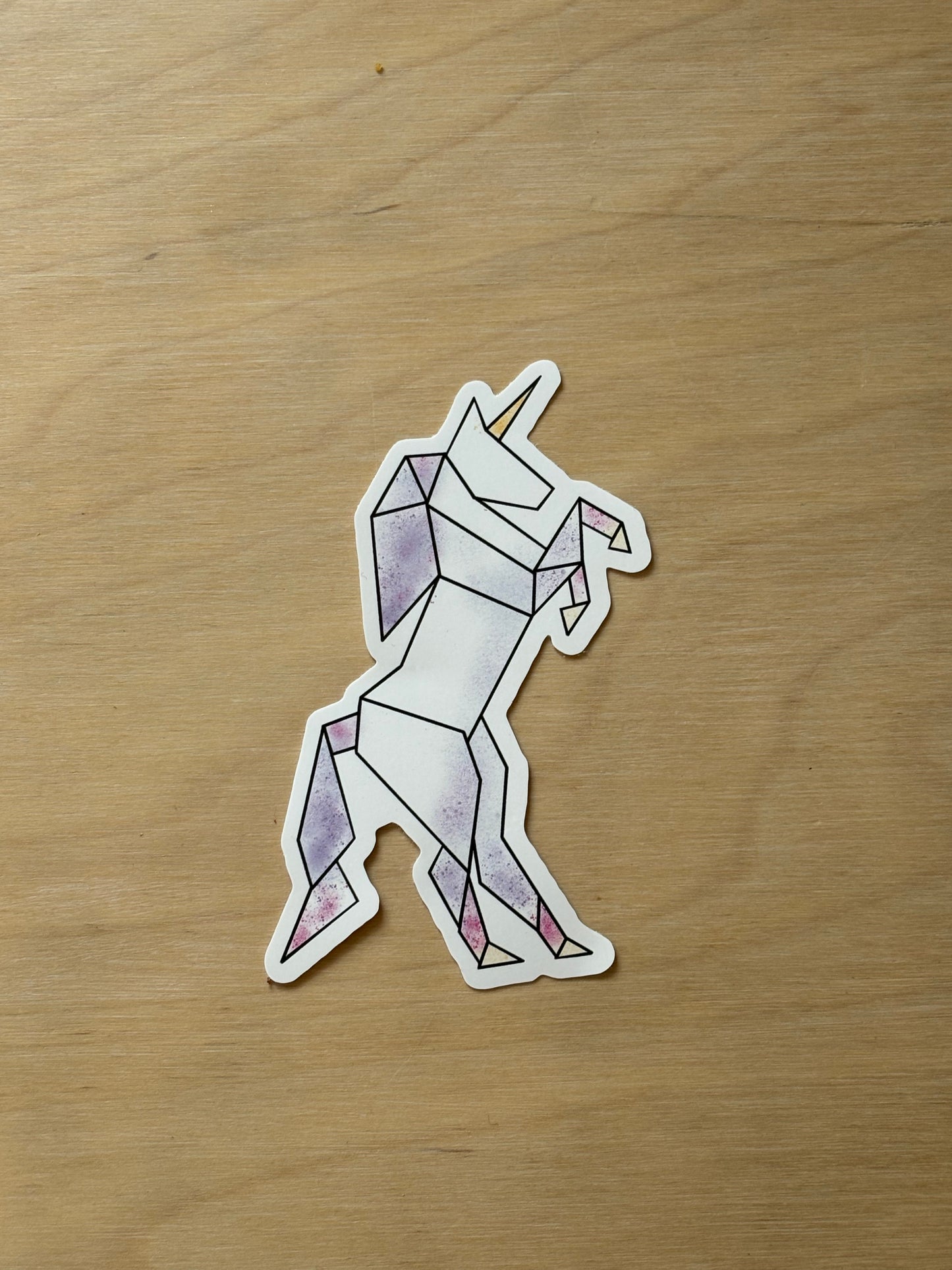 Origami Unicorn Sticker