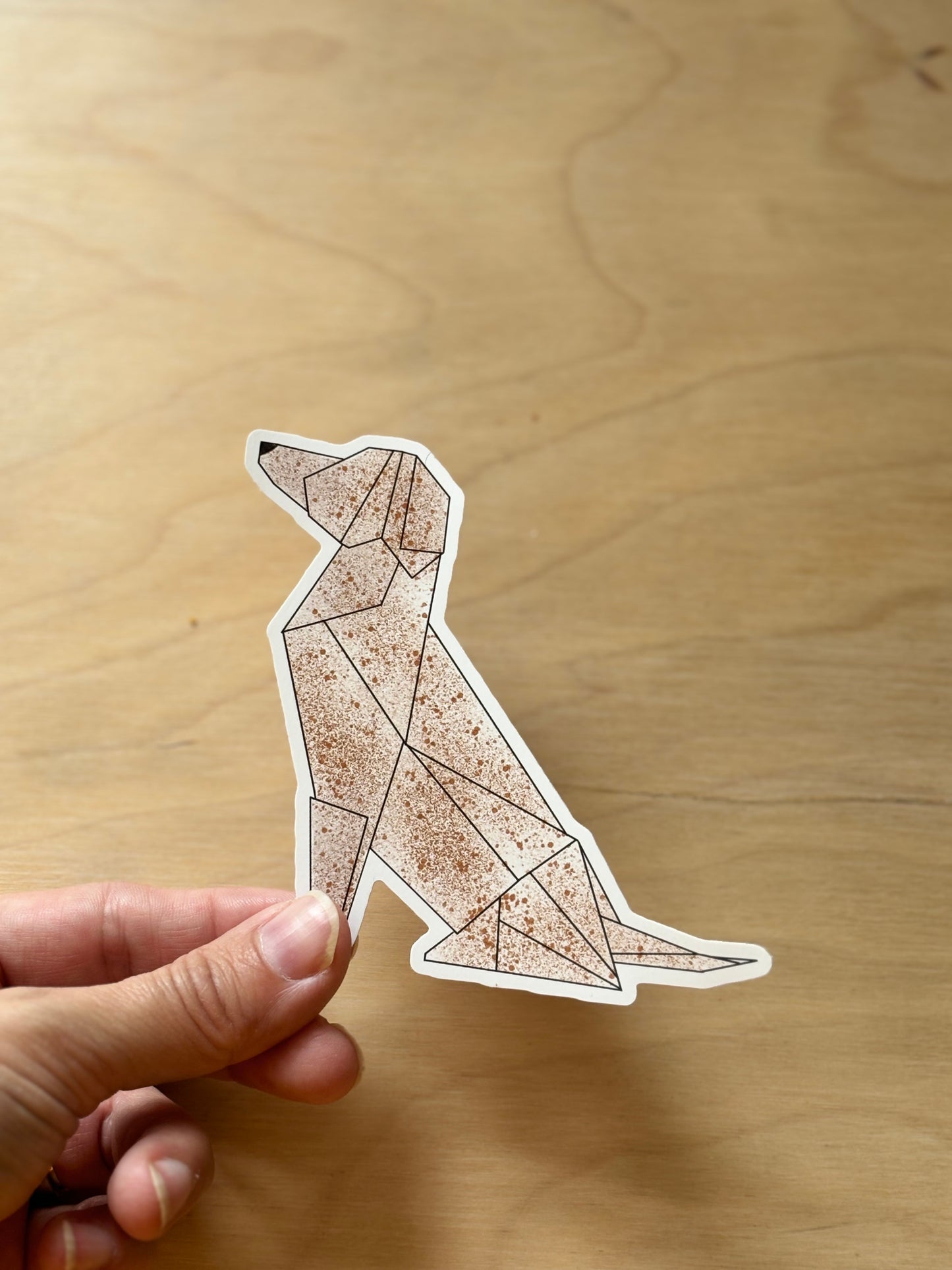 Origami Dog Sticker