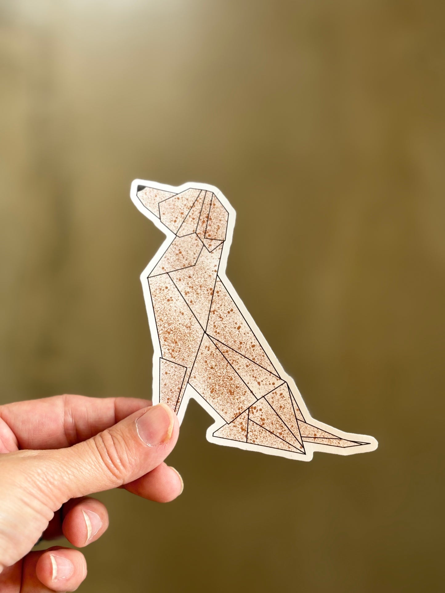 Origami Dog Sticker