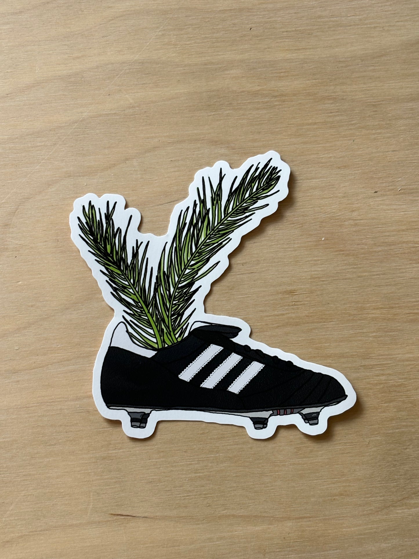 Retro Football Bootanical Sticker