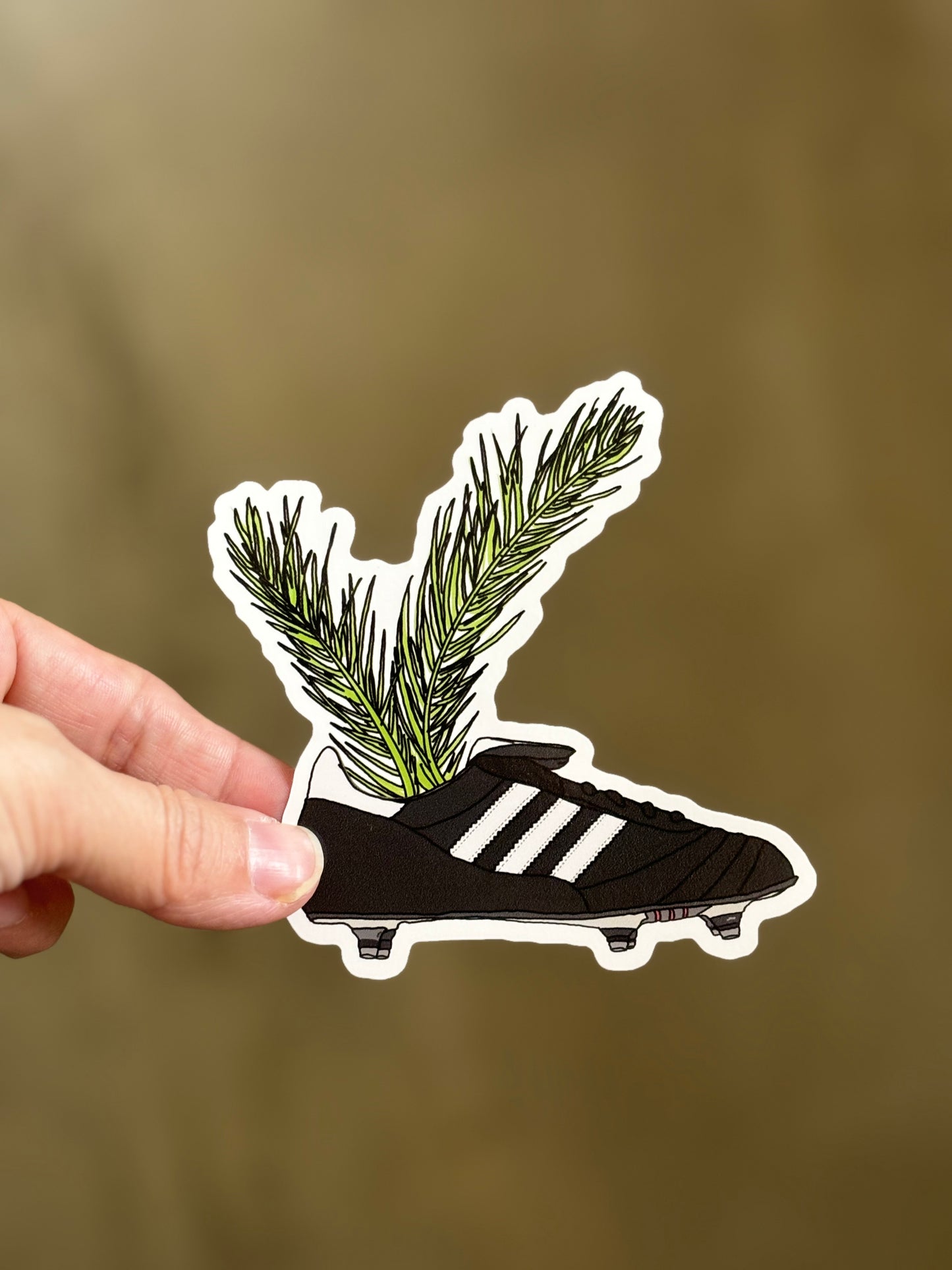 Retro Football Bootanical Sticker