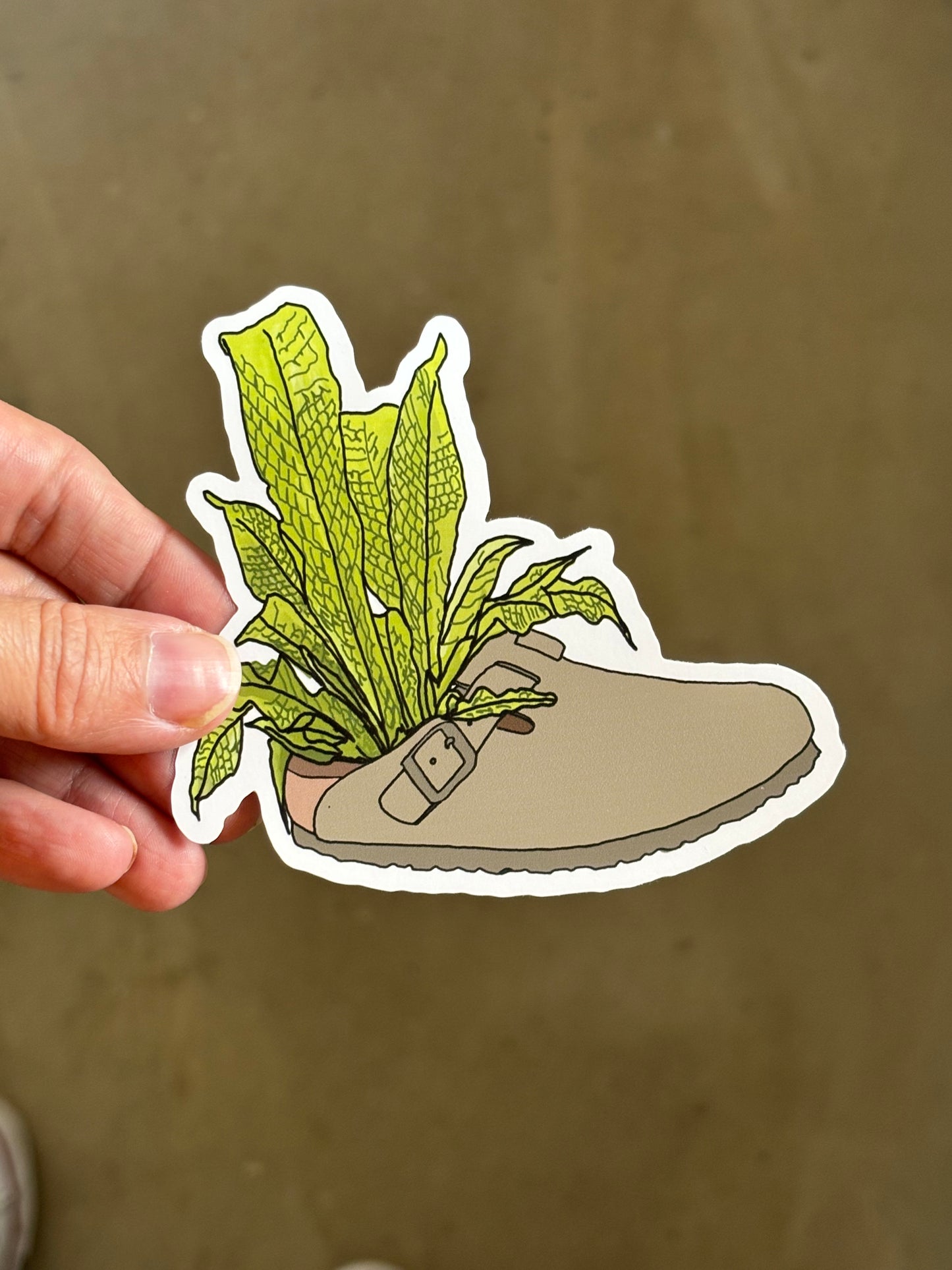 Suede Mule Bootanical Sticker