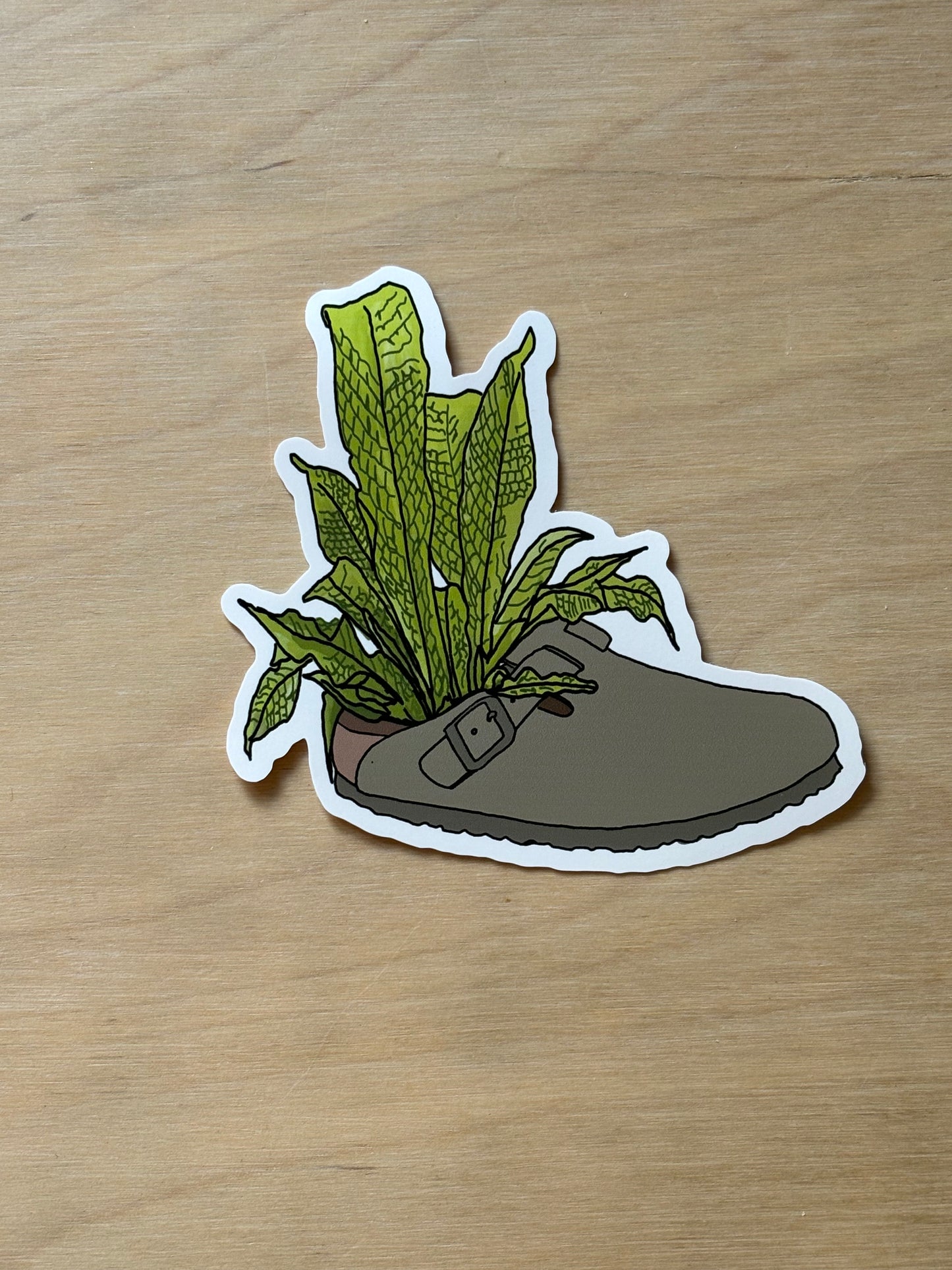 Suede Mule Bootanical Sticker